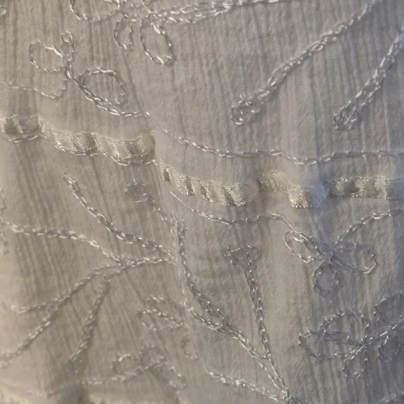 Sand N Sun Women’s Small White Tiered Midi Skirt Lightweight Cotton Boho Style - Picture 15 of 15